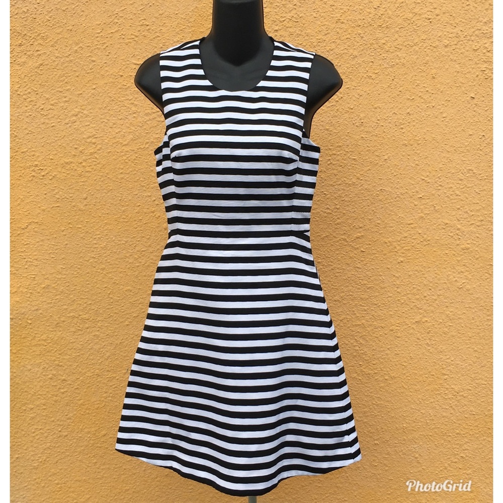 Express Black & White Stripe Mini Dress